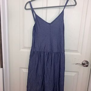 Blue white little striped dress size small